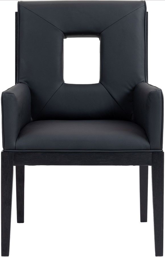 Meridian Furniture Gwendolyn Black Vegan Leather Dining Chair-1