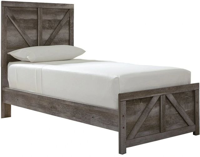 Signature Design by Ashley® Wynnlow Gray Youth Twin Crossbuck Panel Bed-0