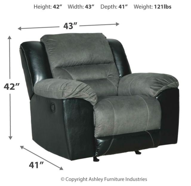 Signature Design by Ashley® Earhart Slate Rocker Recliner-3