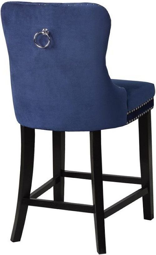 Brassex Inc. 2-Piece Black/Navy Bar Stool Set-1