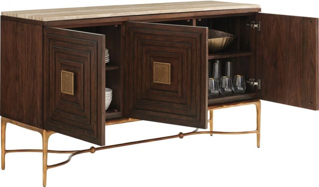 Lexington Home Silverado Tiburon Gold/Walnut Sideboard-2
