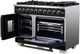 FORNO® Capriasca Series Alta Qualita 48" Black Pro Style Gas Range-3