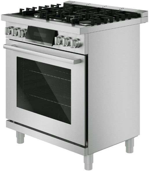 Bosch® 800 Series 30” Stainless Steel Pro Style Gas Range with Convection Bake-3