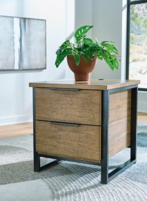 Signature Design by Ashley® Montia Light Brown End Table-1