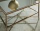 Signature Design by Ashley® Cloverty Glass Table Top Coffee Table with Aged Gold Metal Base-4