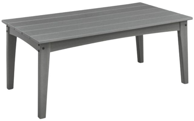Signature Design by Ashley® Cove Beach Gray Stainless Steel Outdoor Cocktail Table-0