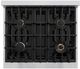 ZLINE Autograph Edition 30" Stainless Steel Pro Style Gas with White Matte Door and Matte Black Accents-3