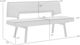 Armen Living Channell Blue/Walnut Upholstered Dining Bench-2