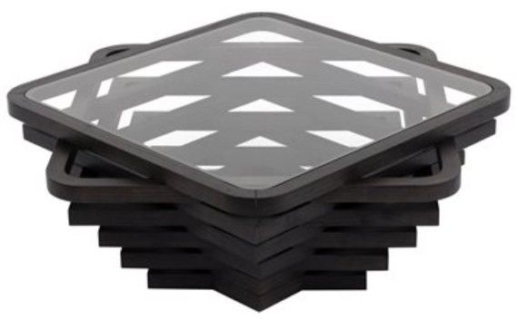 YHD Cascade Black Coffee Table-3