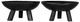 A & B Home 2-Piece Black Teak Wood Footed Bowl Set-0