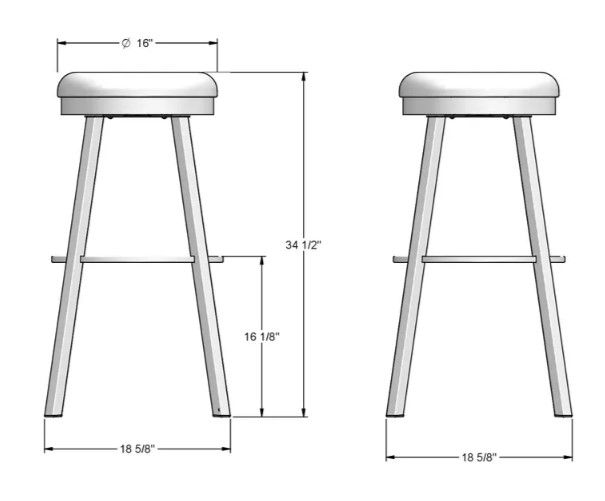 Amisco Customizable Connor Swivel Spectator Stool-2