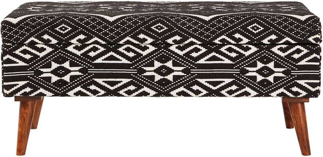 Coaster® Cababi Black/White Upholstered Storage Bench-0