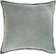 Surya Cotton Velvet Sea Foam 13"x19" Pillow Shell with Down Insert-1