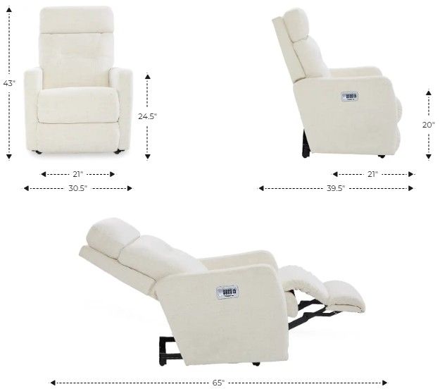 La-Z-Boy® Lennon Granite Power Wall Recliner with Headrest and Lumbar-2