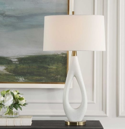 Uttermost® Promenade White Table Lamp-1