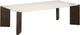 TOV Furniture Restis Cream Quartz Rectangular Coffee Table with Dark Brown Leg-0
