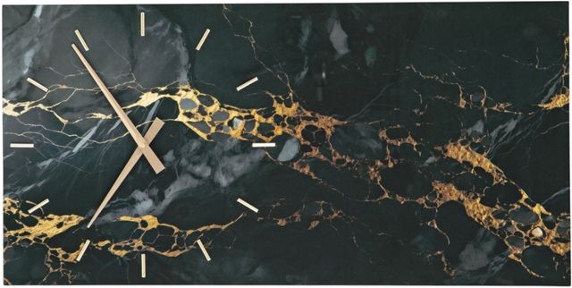 Signature Design by Ashley® Teague Black/Gold Wall Clock-1