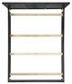 Elements International Versailles Contemporary Black Queen Panel Bed-2
