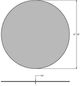 Amisco Customizable Calypso 42" White Glass Round Bar Table with 48" Tabletop -2