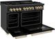 ZLINE Autograph Edition Legacy 48" Black Stainless Steel Pro-Style Dual Fuel Range with Two Electric Ovens and Polished Gold Accents-1