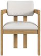 Elements International Portland Natural/Snow White Dining Chair-3