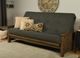 Kodiak Furniture Washington Linen Charcoal/Rustic Walnut Queen Futon with Mattress-3