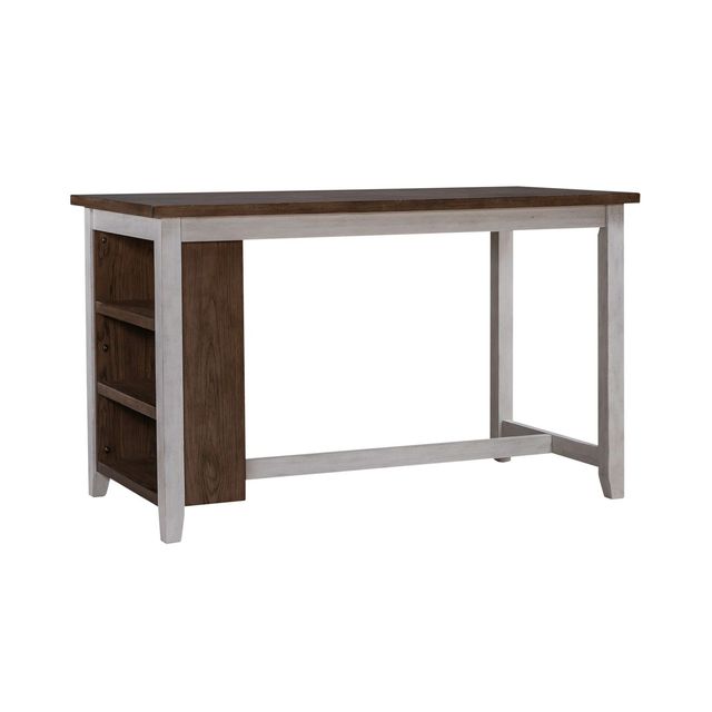 Liberty Furniture Brook Creek 5-Piece Two-Tone White & Wood Counter Table Set-3