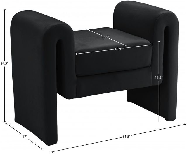 Meridian Furniture Sloan Black 32" Bench-3