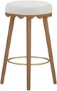 TOV Furniture Oodle Cream/Light Walnut Bar Stool-1