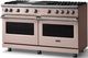 Viking® 5 Series 60" Blush Pro Style Gas (LP) Range with Polished Chrome Trim-2