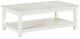 Liberty Furniture Backroads Parchment Brown Rectangular Cocktail Table with Weathered White Base-0