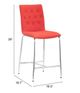 Zuo® Uppsala Tangerine Counter Chair-4