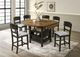 Crown Mark Oakly Dark Brown/Gray Counter Height Side Chair-1