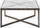 Universal Explore Home™ Abstraction White Cocktail Table with Aged Bronze Base-2