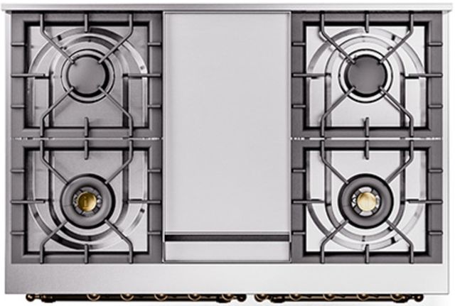 Ilve® Nostalgie II Series 40" Midnight Blue Pro Style Dual Fuel Range-2