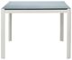 Century® Carrier and Company Sloan Glass Top Aluminum Outdoor Dining Table with White Base-1