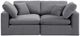 Meridian Furniture Comfy 2-Piece Gray Velvet Sofa -1