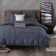 Olliix by INK+IVY 3 Piece Navy King/California King Masie Elastic Embroidered Cotton Duvet Cover Set-1