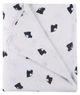 Olliix by Woolrich Flannel Black/White Scottie Dogs Twin Cotton Sheet Set-1