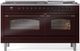 Ilve® Nostalgie II Series 60" Burgundy Pro Style Dual Fuel Range-0