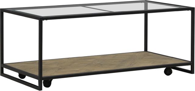 Liberty Furniture Bedford 3-Piece Black/Clear/Weathered Oak Occasional Table Set-1