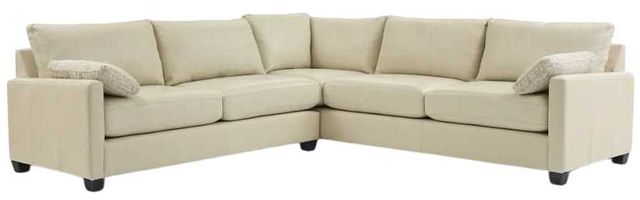 La-Z-Boy® Wilmette 2-Piece Ivory Leather Sectional-0