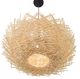 YHD Pua Wicker Beige 1-Light Large Pendant Lighting-3
