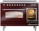 Ilve® Nostalgie II Series 48" Burgundy Pro Style Induction Range-3
