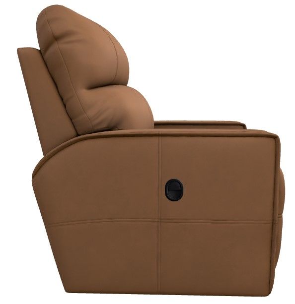 La-Z-Boy® Maddox Camel Leather Manual Reclining Chair and a Half-2