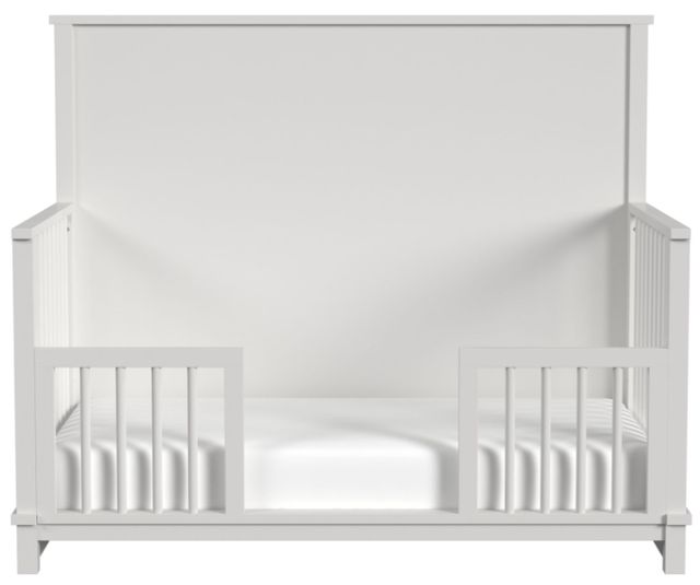Elements International Wyller White Crib with Guard Rail-3