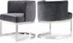 Meridian Furniture Gianna Gray/Chrome Velvet Dining Chair-1