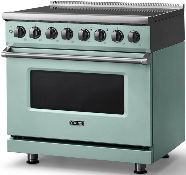 Viking® 5 Series 36" Splash Pro Style Induction Range with Polished Chrome Trim-2
