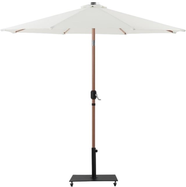 Meridian Furniture Fiji Black/White Aluminum Outdoor Patio Umbrella and Base-0