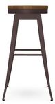 Amisco Customizable Grace Swivel Spectator Stool-1